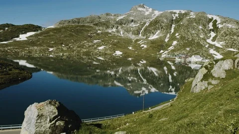 Mountain Lake Stock Footage 91588339