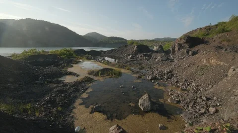 Mountain lake with Stock Footage 117831815