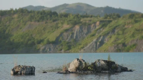 Mountain lake with Stock Footage 117832154