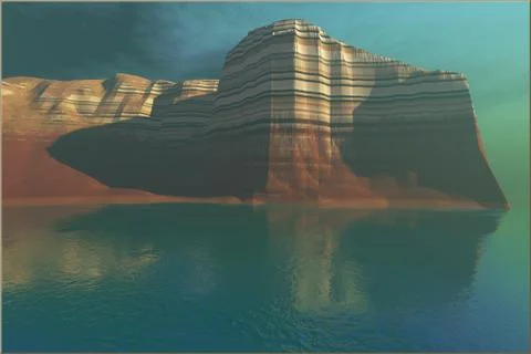 Mountain lake Stock Illustration