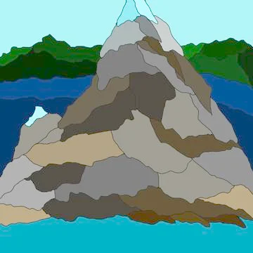 Mountain on the lake Stock-Illustration