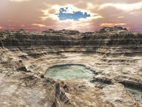 Mountain lake Illustrazione stock