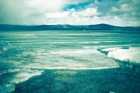 Mountain lake landscape Stock Photos
