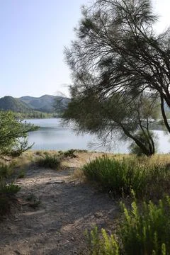 Mountain lake landscape Stock Photos