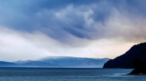 Mountain lake landscape. Time lapse. Stock Footage 62231676