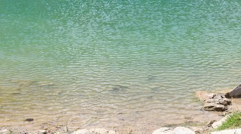 Mountain lake in Limone Piemonte during a hiking trek Stock Photos