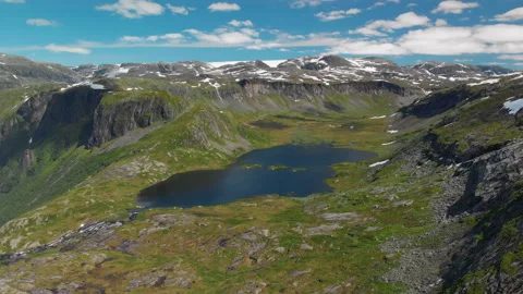 Mountain lake in Norway Video stock 170853940