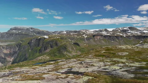 Mountain lake in Norway Video stock 170897391