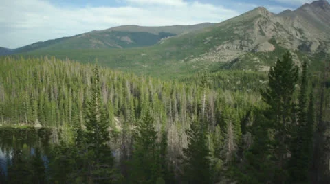 Mountain Lake pan Stock Footage 26180020