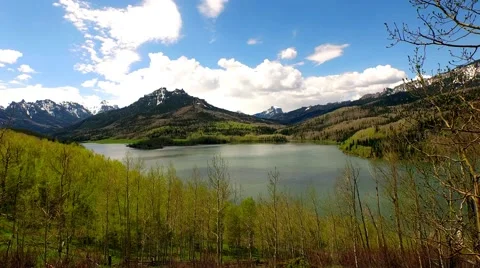 Mountain Lake Panoramic shot Stock Footage 50562031