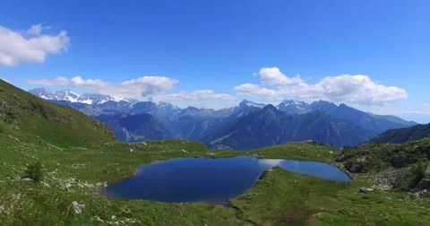 Mountain Lake - Panoramic view Stock Footage 67607759