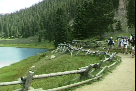 Mountain Lake Path Stock-Footage 819053