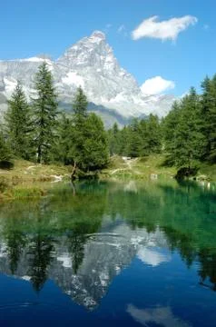 Mountain lake Stock Photos