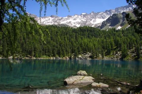 Mountain lake Stock Photos
