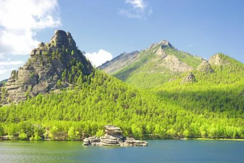Mountain lake Stock Photos