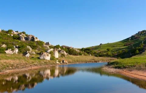 Mountain lake Stock Photos