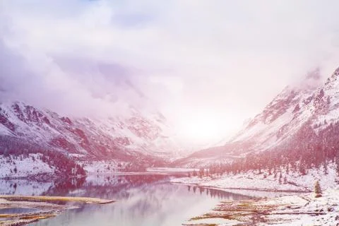 Mountain lake Stock Photos
