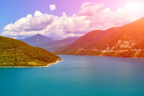 Mountain lake Stock Photos