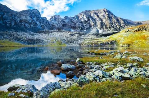 The mountain lake Stock Photos