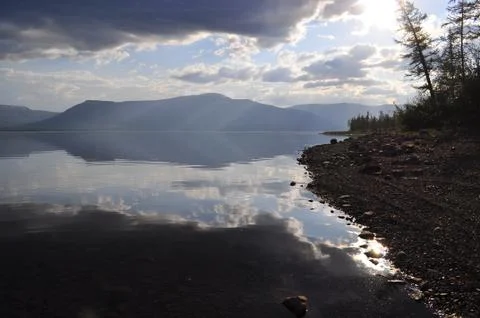 Mountain lake. Stock Photos