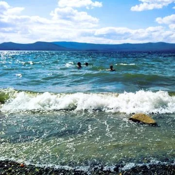 Mountain lake Stock Photos