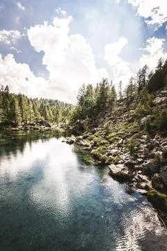 Mountain Lake 库存照片