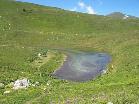 Mountain lake Stockfoto's