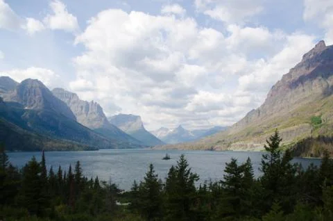 Mountain lake. Stock Photos