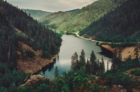 Mountain lake Stock Photos