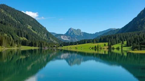 Mountain lake Stock Photos