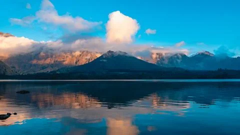 A Mountain with Lake Stock Photos