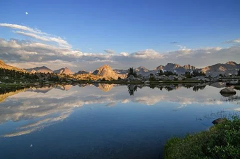 Mountain lake reflection Stock Photos