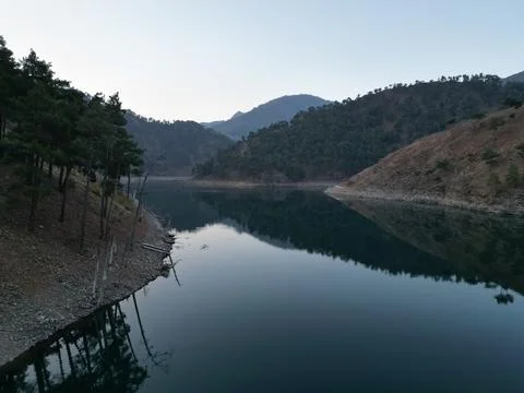 Mountain lake reflection Stock Photos