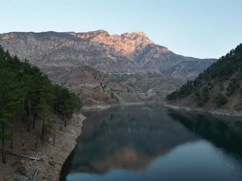 Mountain lake reflection Stock Photos