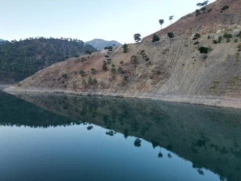 Mountain lake reflection Stock Photos