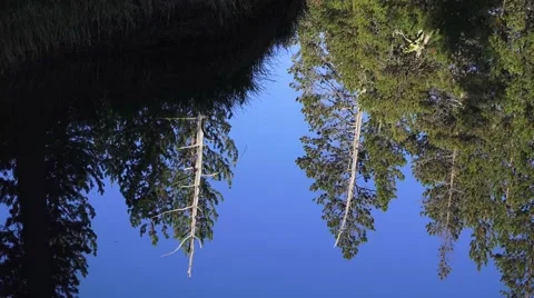 Mountain lake reflection, ripples Stock Footage 41691708