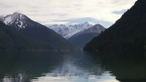 Mountain Lake Reflections Stock Footage 296644825