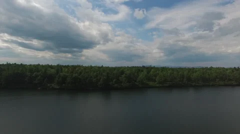 Mountain lake slow push and 360 left Video stock 61894816