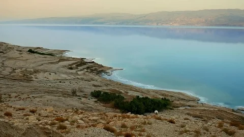 Mountain lake sunset panoramic shot. Stock Footage 77809718