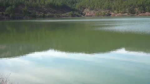 Mountain Lake. Surrounded by wild forest and beautiful mountains. Turkey. Stock Footage 169578936