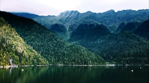 Mountain Lake. Time Lapse. Stock Footage 68018403