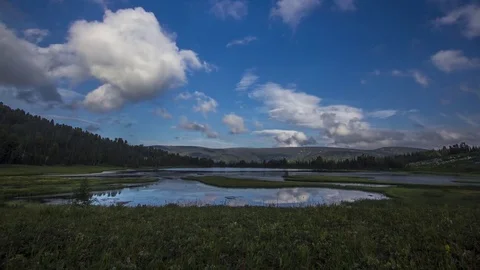 Mountain Lake time lapse Stock Footage 72441482