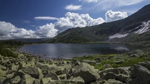 Mountain Lake time lapse Stock Footage 72441489