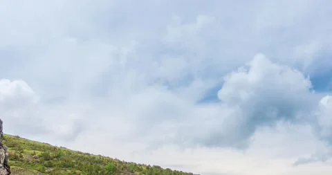 Mountain lake time-lapse at the summer or autumn time. Wild nature and rural Stock Footage 222520683