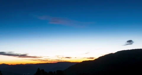 Mountain lake time lapse in summer or autumn. Wild nature and beautiful sunset Stock Footage 288832492