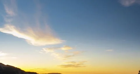 Mountain lake time lapse in summer or autumn. Wild nature and beautiful sunset Stock Footage 288935908