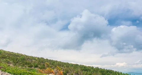Mountain lake time-lapse at the summer or autumn time. Wild nature and rural Stock Footage 291921633