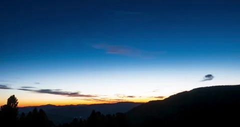 Mountain lake time lapse in summer or autumn. Wild nature and beautiful sunset Stock Footage 310290665