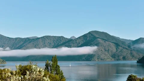 Mountain Lake Timelapse Clouds Moving Stock Footage 140610962