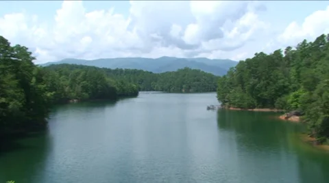 Mountain Lake View Stock Footage 29810304